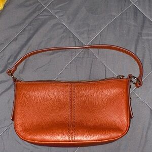 Fossil Tan Leather Shoulder Bag